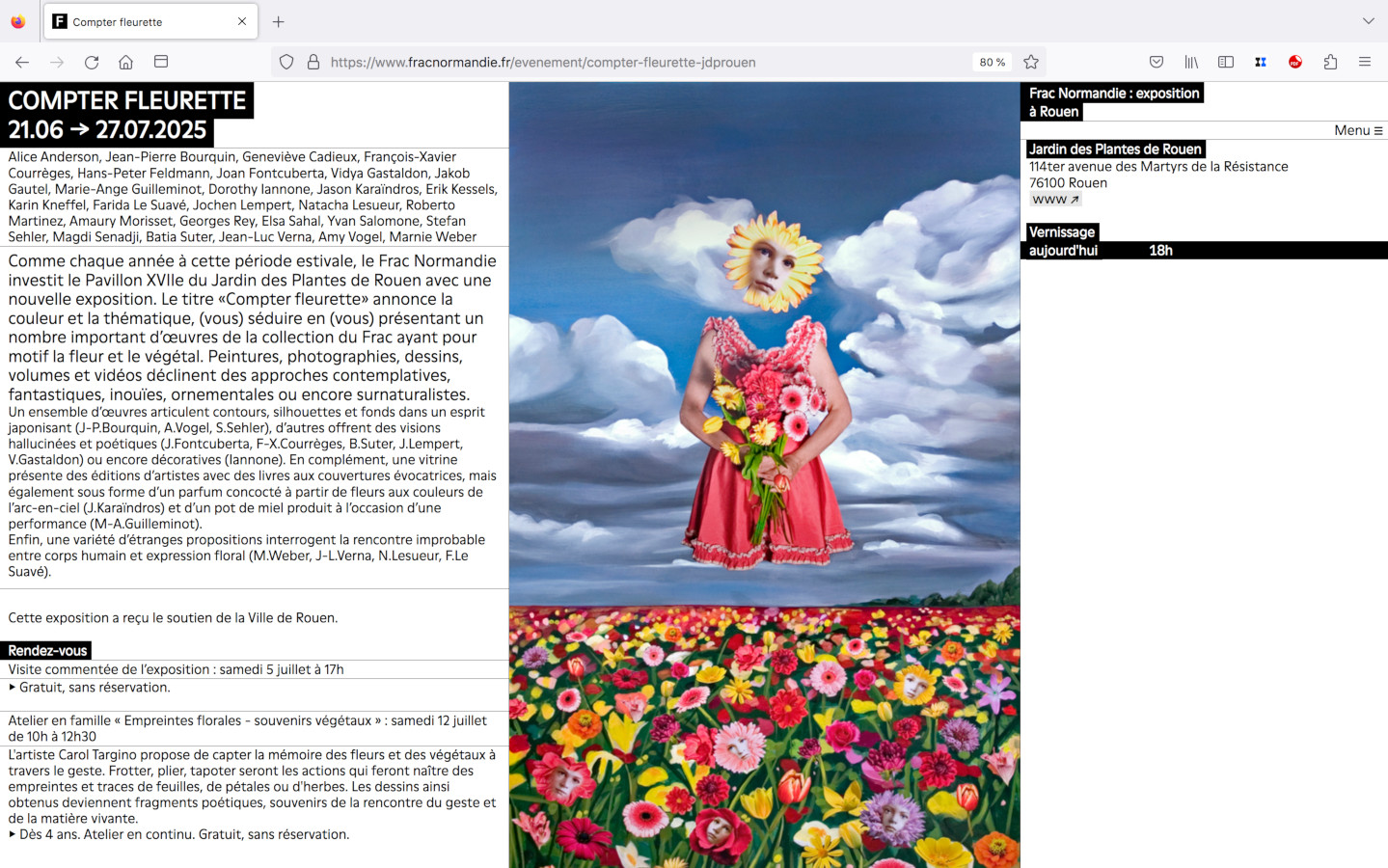 Compter Fleurette, image : Marnie Weber, Spring Flowers Blooming on a Lovely Day, 2013 © Marnie Weber