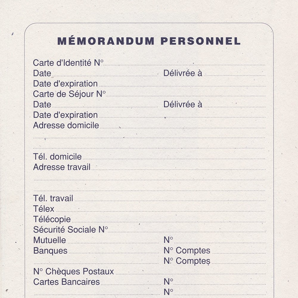 Mémorandum personnel
